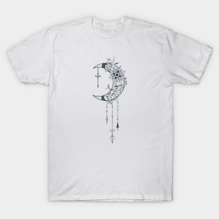 Hand Drawn Mystical Moon T-Shirt